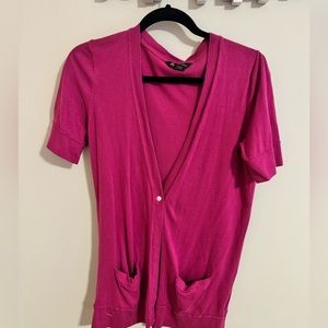 Eddie Bauer Pink Short Sleeve Cardigan